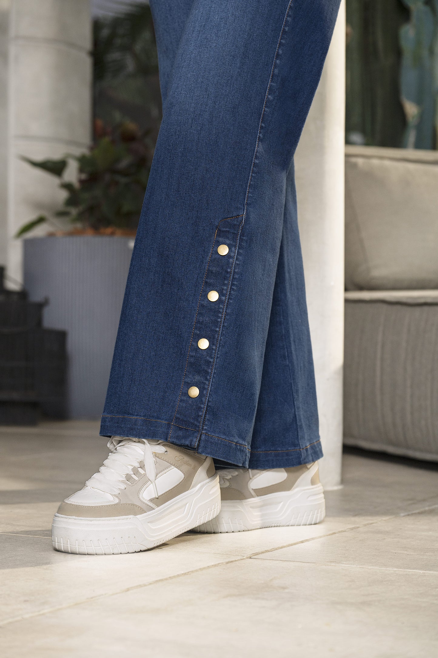 Jean Comfort Indigo Licrado Wide Leg Ref 2125