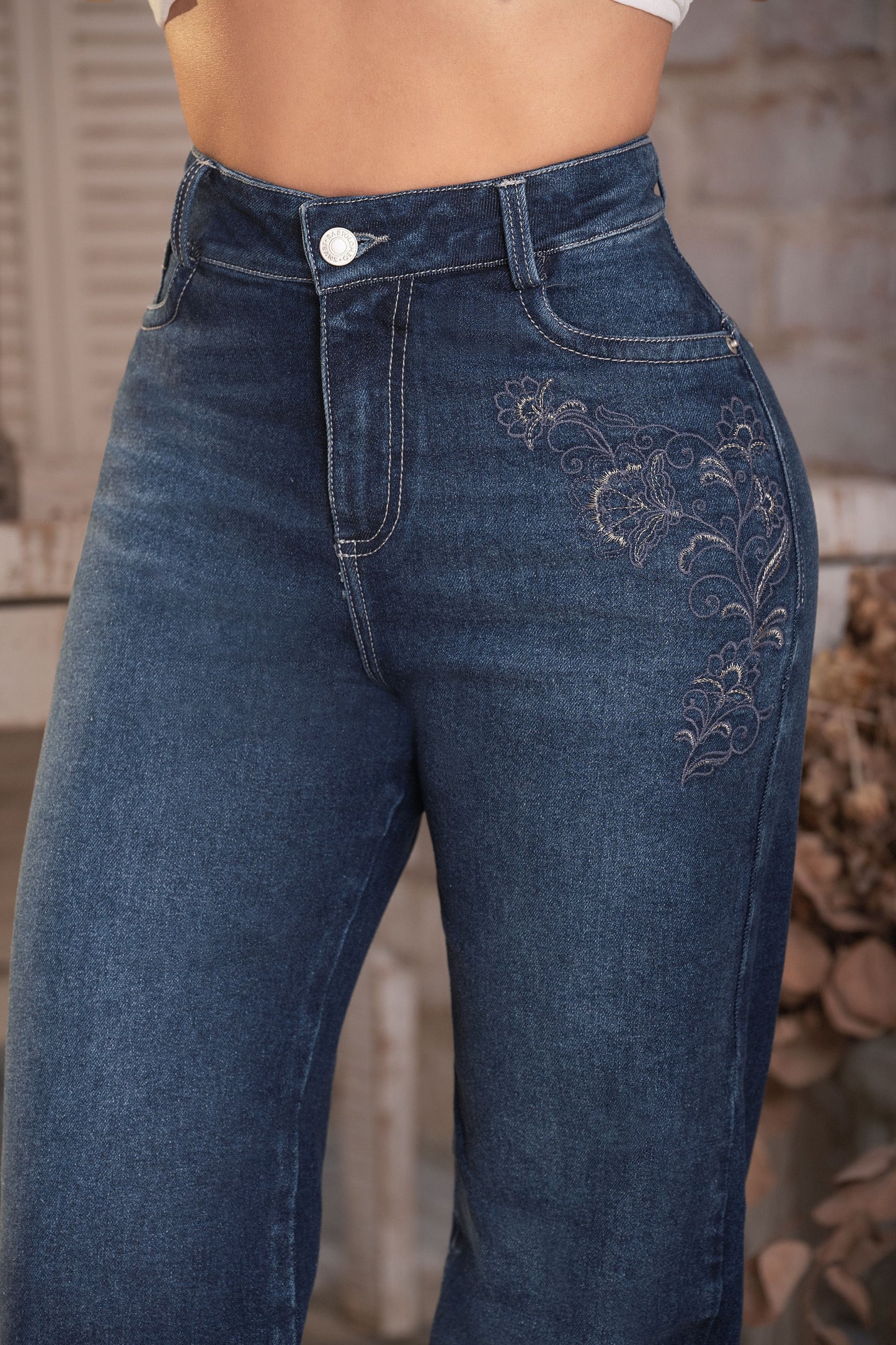 Jean Wide Leg Indigo Licrado Ref 2099