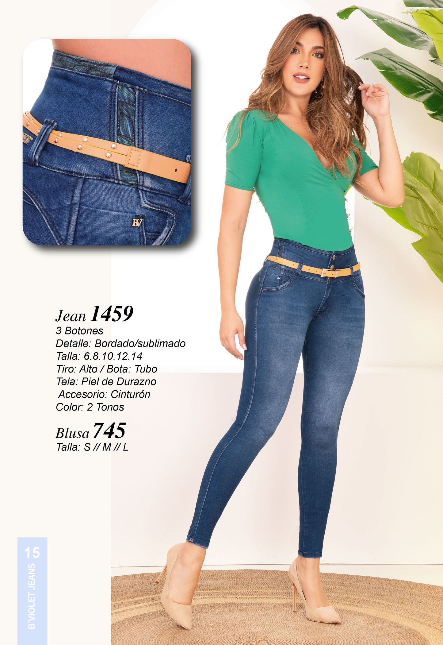 Jeans B´violet Claro  Ref 1459