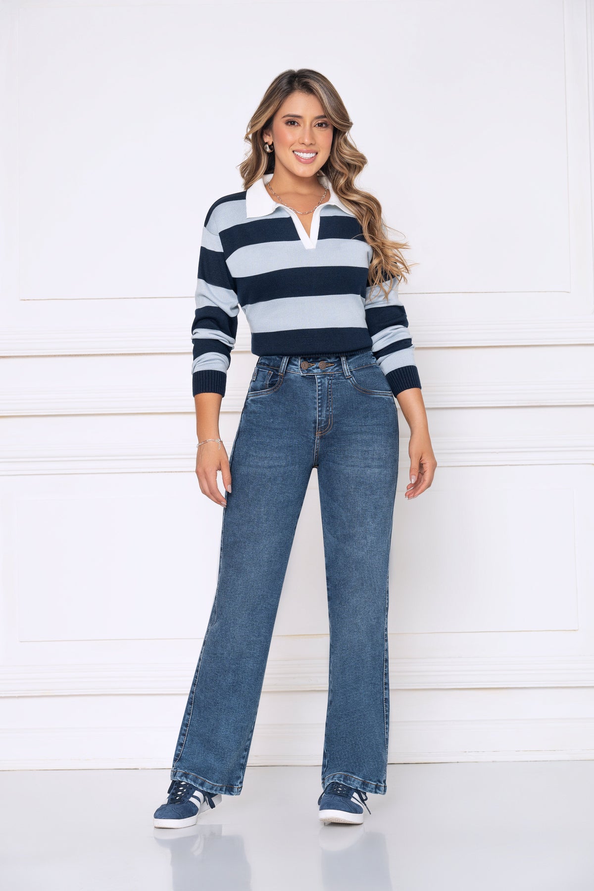 Jean Indigo Licrado Wide Leg Ref 2155