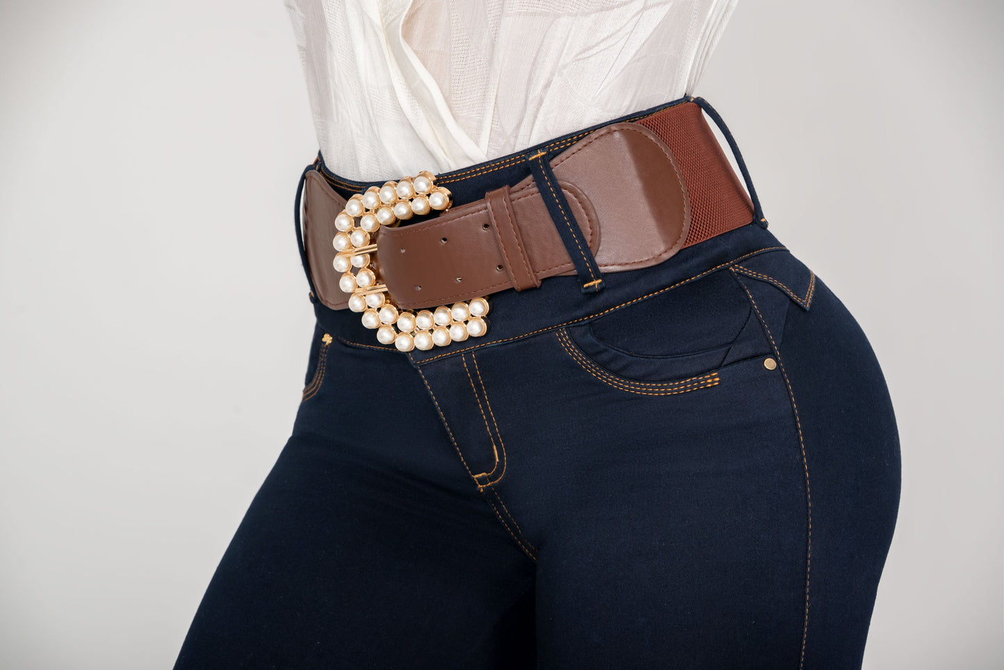Jean Pretina Alta Control Abdomen - Bota Recta Ref 1643
